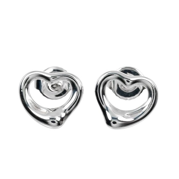 TIFFANY&Co. Open heart Piercing Silver925 heart 1.87g Women - Picture 1 of 8